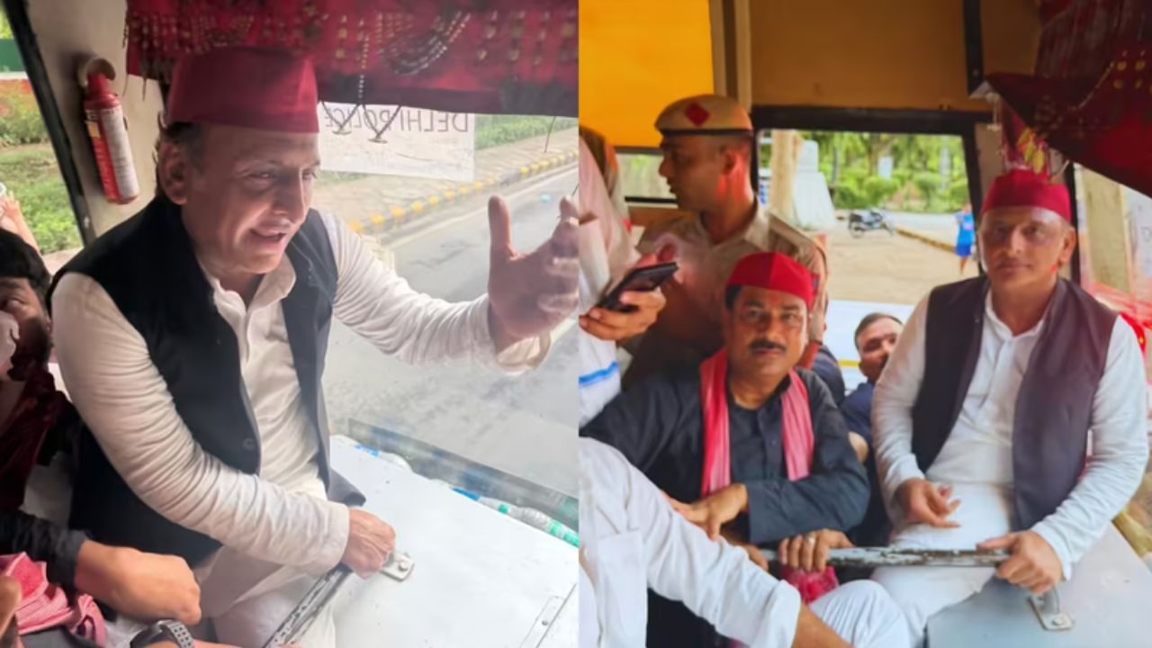 अखिलेश की पुलिस से झड़प, 4 घंटे हिरासत में रखा:बोले- छात्रों के हक में लड़ते रहेंगे; यूपी में सपा कार्यकर्ताओं का फूटा गुस्सा