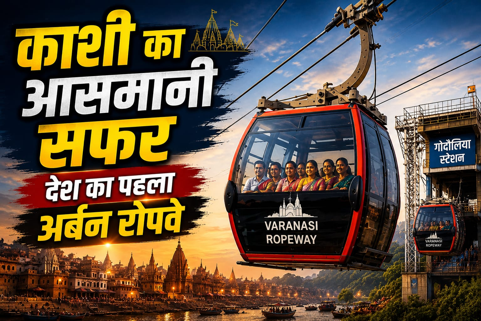 Video:काशी में तैयार देश का पहला रोपवे, सफर होगा तेज और आसान